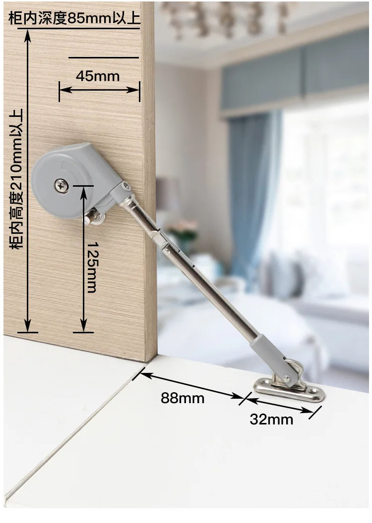 Tatami Special Damping Support Rod, Support Rod Hydraulic Rod Air Pressure Rod Cabinet Lift Up Flap Stay Support Hardware