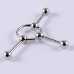 1Pcs Surgical Steel Punk Snake Industrial Barbell Ring Arrow Cone Straight Barbell Ring Cartilage Earring Helix Body Jewelry