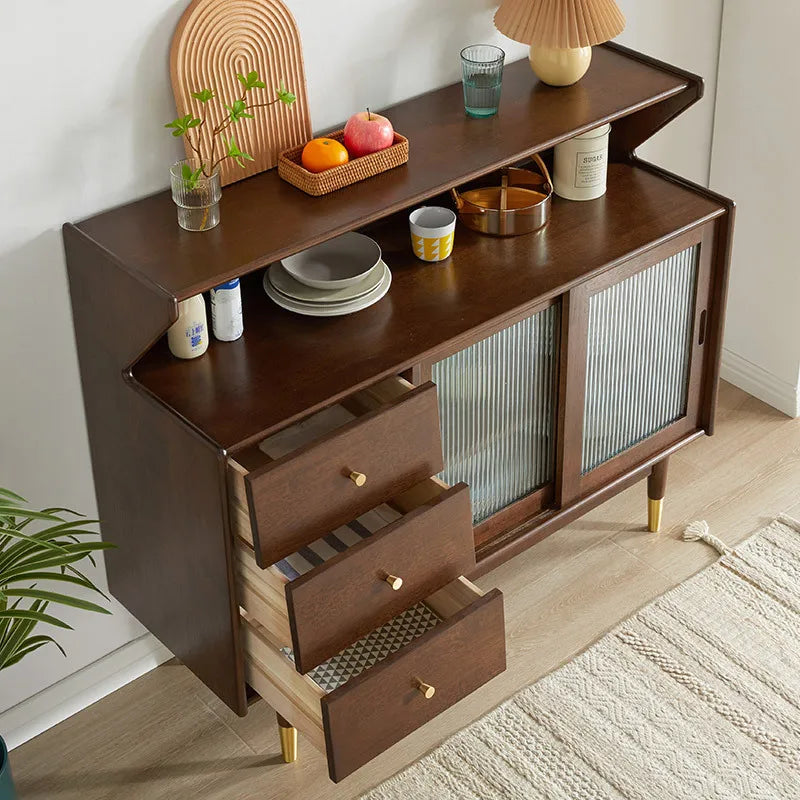 Side cabinet Kitchen cupboard Solid wood locker Simple Living room wall storage Household dining room