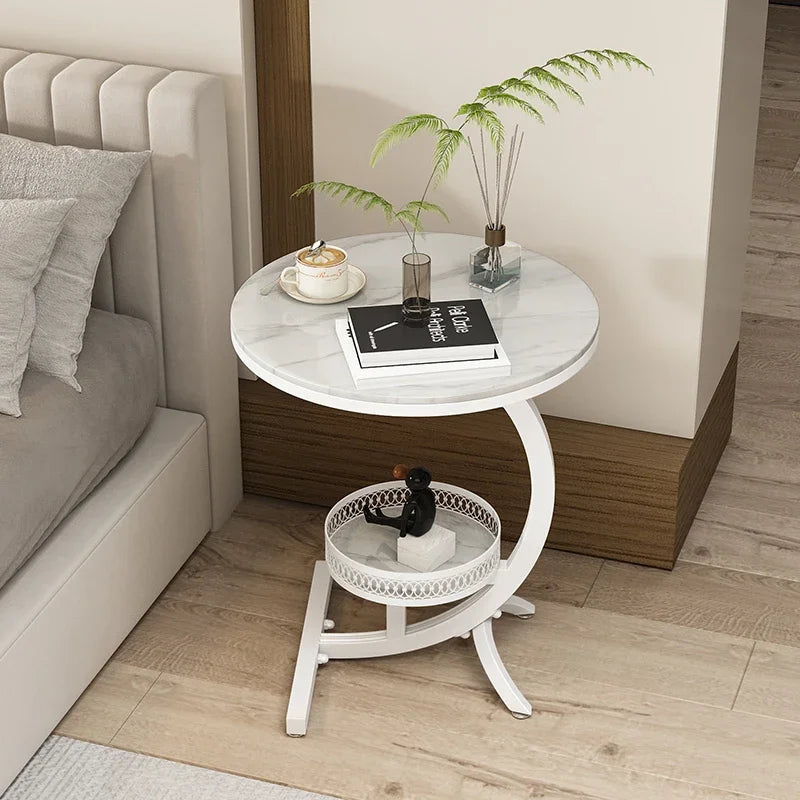 Cream Wind Corner, Several Rock Slabs, Side Tables, Living Room, Sofa, Side Tables, Balcony, Double Layer Small Round Table, Cre