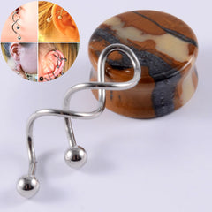 1Pcs Surgical Steel Punk Snake Industrial Barbell Ring Arrow Cone Straight Barbell Ring Cartilage Earring Helix Body Jewelry