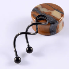 1Pcs Surgical Steel Punk Snake Industrial Barbell Ring Arrow Cone Straight Barbell Ring Cartilage Earring Helix Body Jewelry