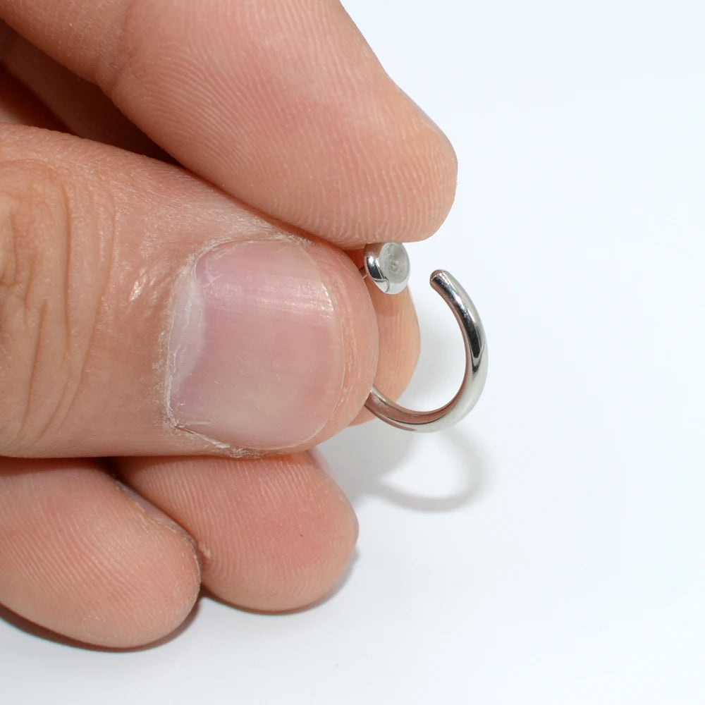 1PC Surgical Steel Fake Spring Earring Labret Lip Ring Nose Ring Clip On Ear Nose Helix Ring Ear Ring Body Piercing Jewelry