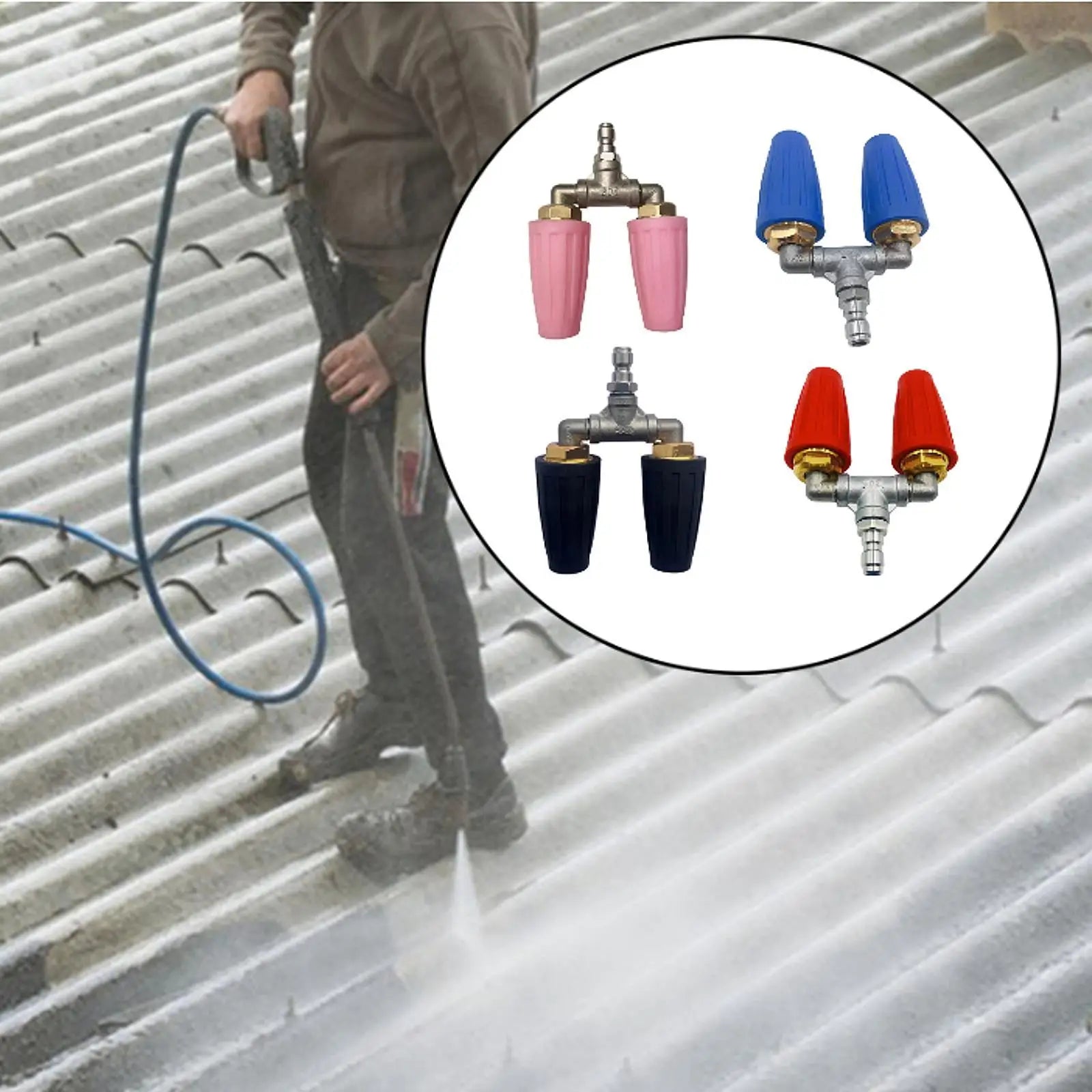 Rotating Spray Nozzle Practical Easy to Install 4000 PSI for Pressure Washer