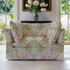 French retro printed single chair small apartment balcony leisure chair pastoral bed and breakfast sofa chair soft bag fabric