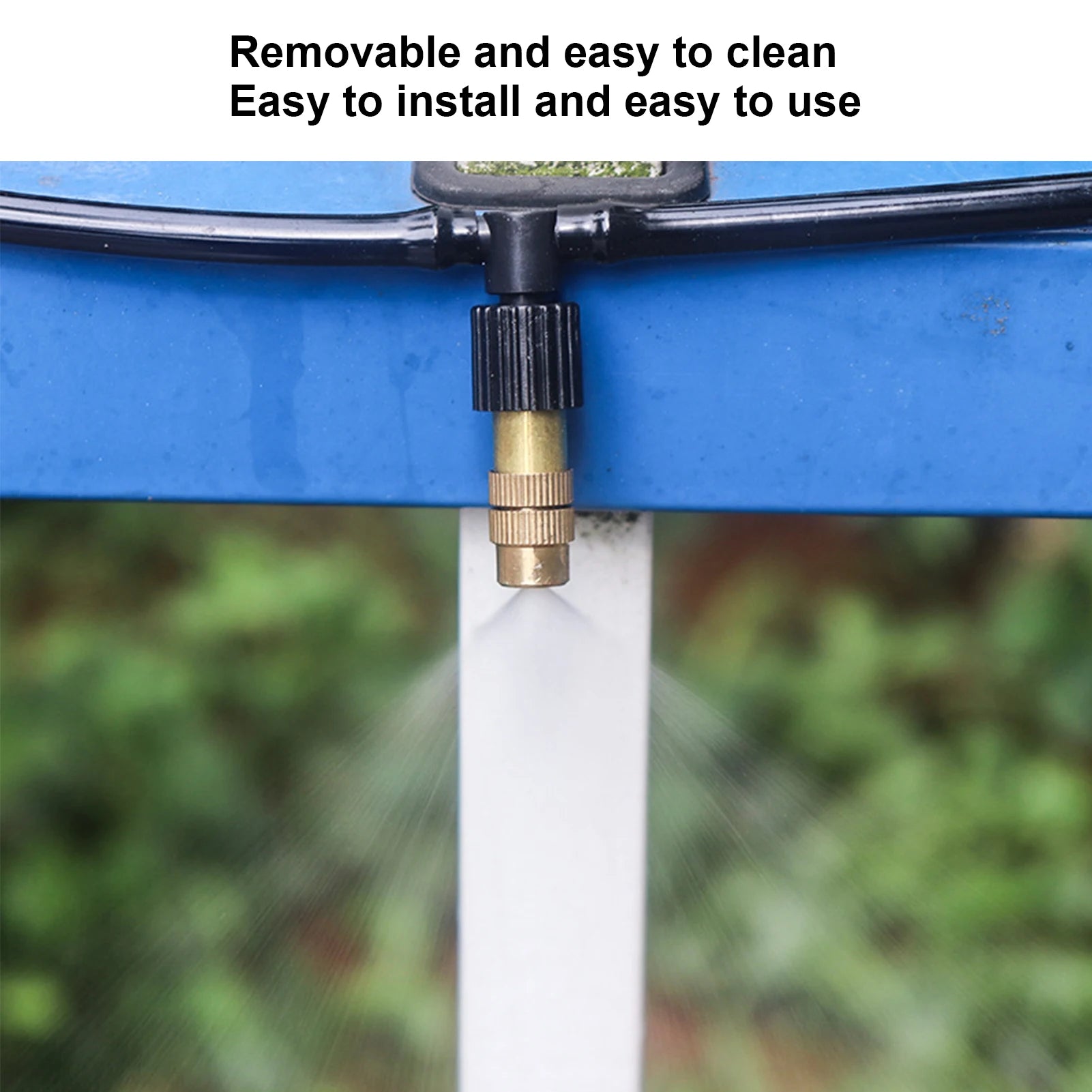 10-Pack Adjustable Atomizing Nozzles, 4/7mm Hose Compatible, Removable Design for Greenhouse Cooling & Garden Irrigation