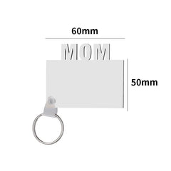 Fashion Sublimation MDF Keychain DIY Creative Keyrings Wooden Keychains For Custom Printing Mother's Day&Father's Day Gift