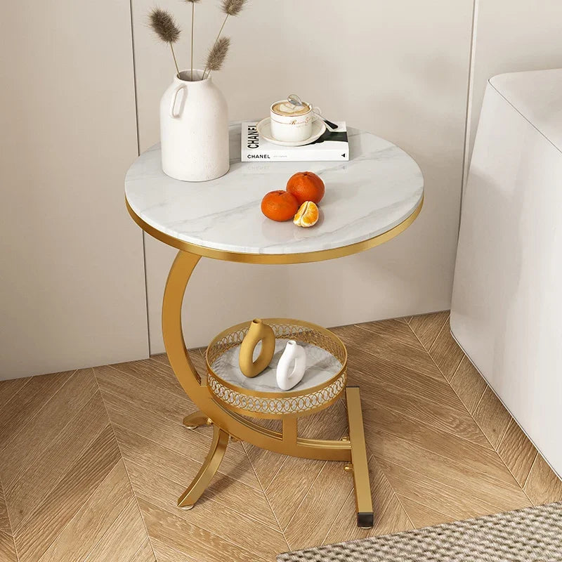 Cream Wind Corner, Several Rock Slabs, Side Tables, Living Room, Sofa, Side Tables, Balcony, Double Layer Small Round Table, Cre