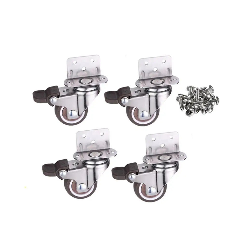 Set 4PCS Furniture Caster Wheels Heavy Duty Universal Carriage Wheel for Baby Crib Bed Cart Trolley Wheelchair Office Chair