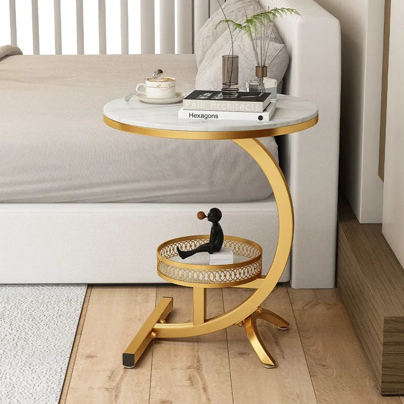Cream Wind Corner, Several Rock Slabs, Side Tables, Living Room, Sofa, Side Tables, Balcony, Double Layer Small Round Table, Cre