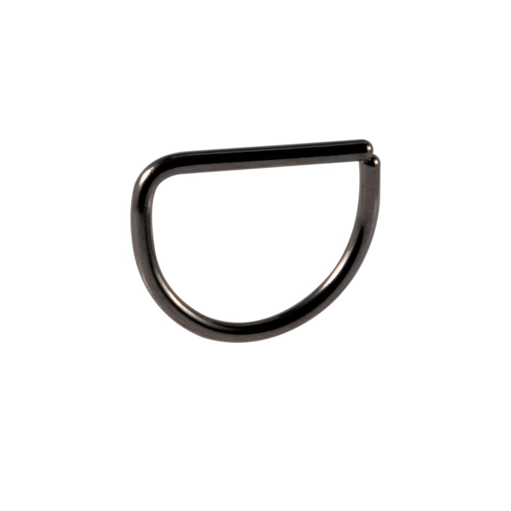 1-5Pcs Stainless Steel D Shape Nose Ring For Women Men 20G Nose Hoop Rings Ear Cartilage Tragus Helix Piercings Jewelry